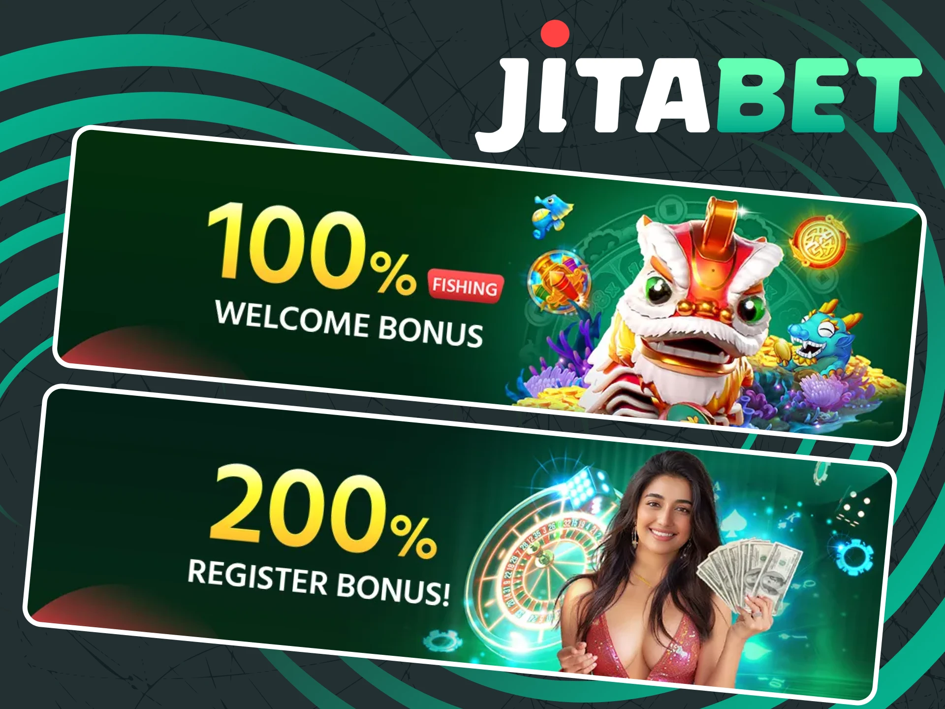 Jitabet gives a welcome bonus to its users.