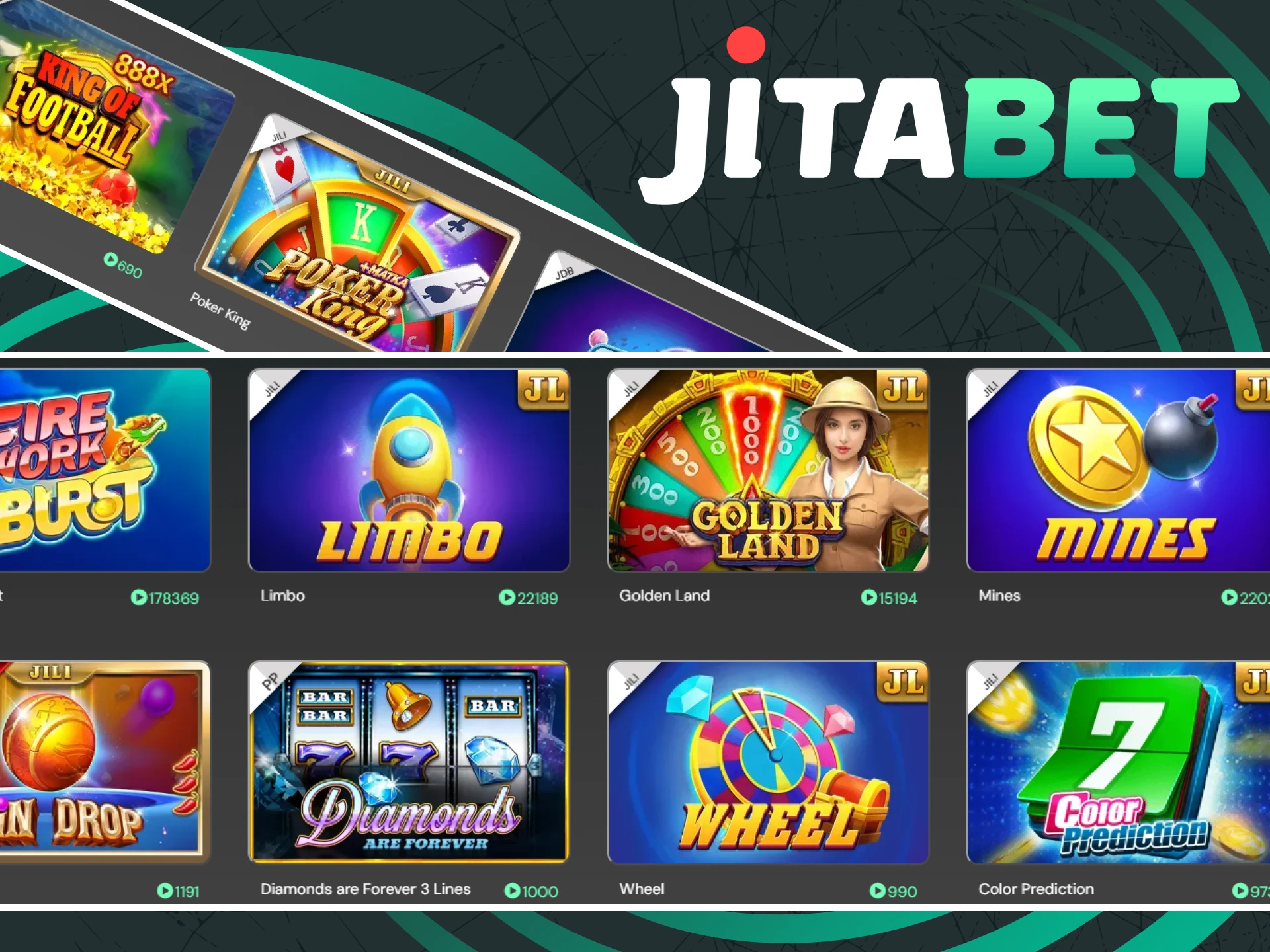 Visit the arcade games section at Jitabet.