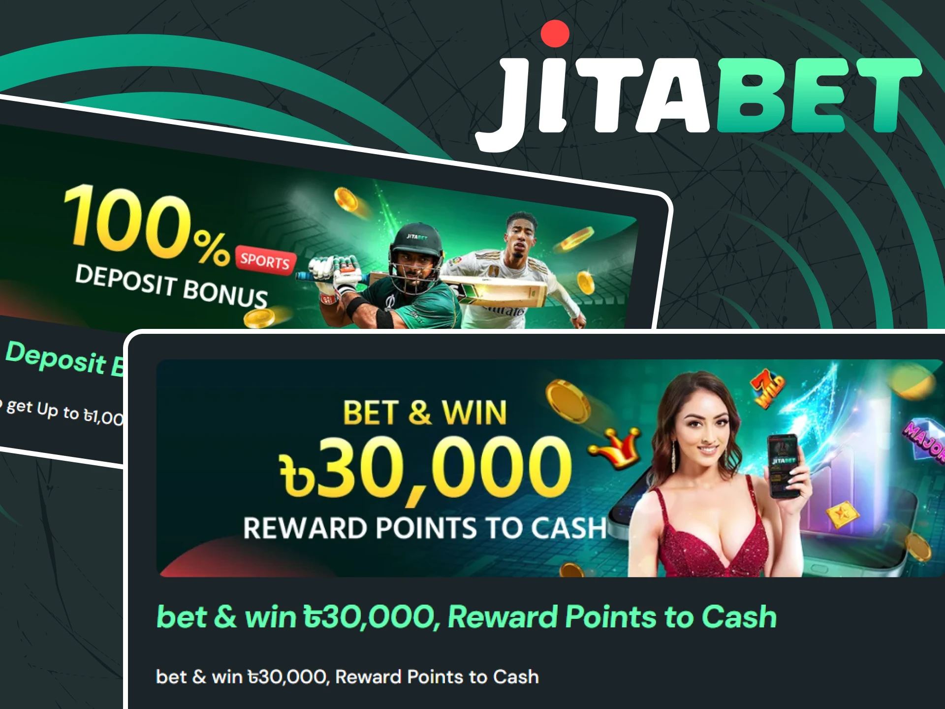 Jitabet gives bonuses to sports fans.