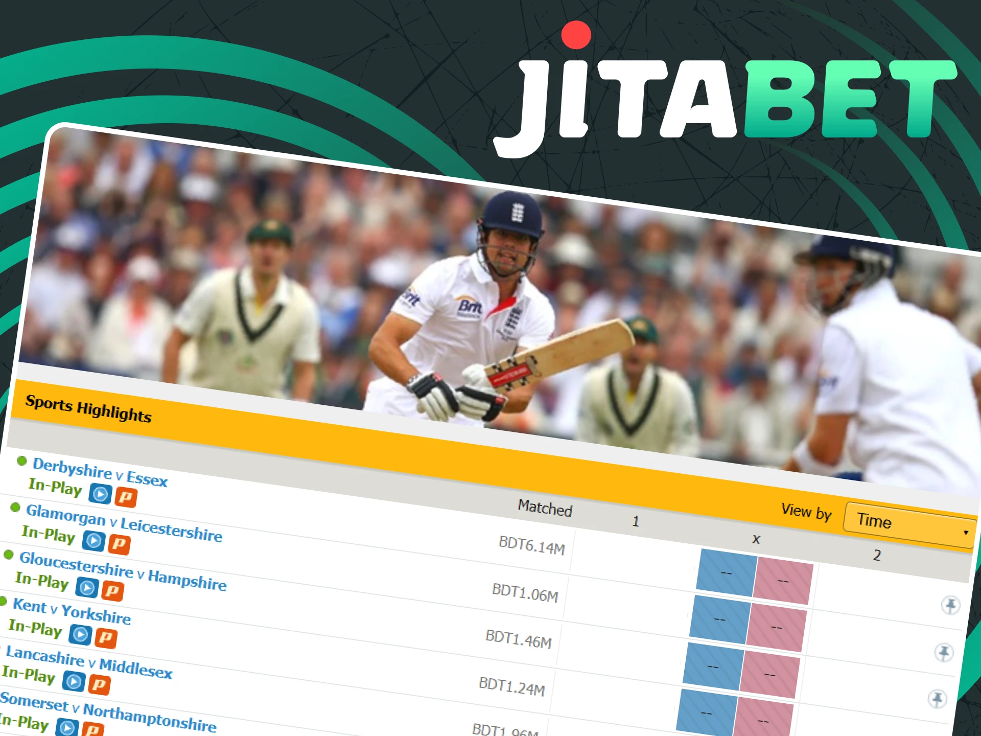 Jitabet recommends betting on cricket.