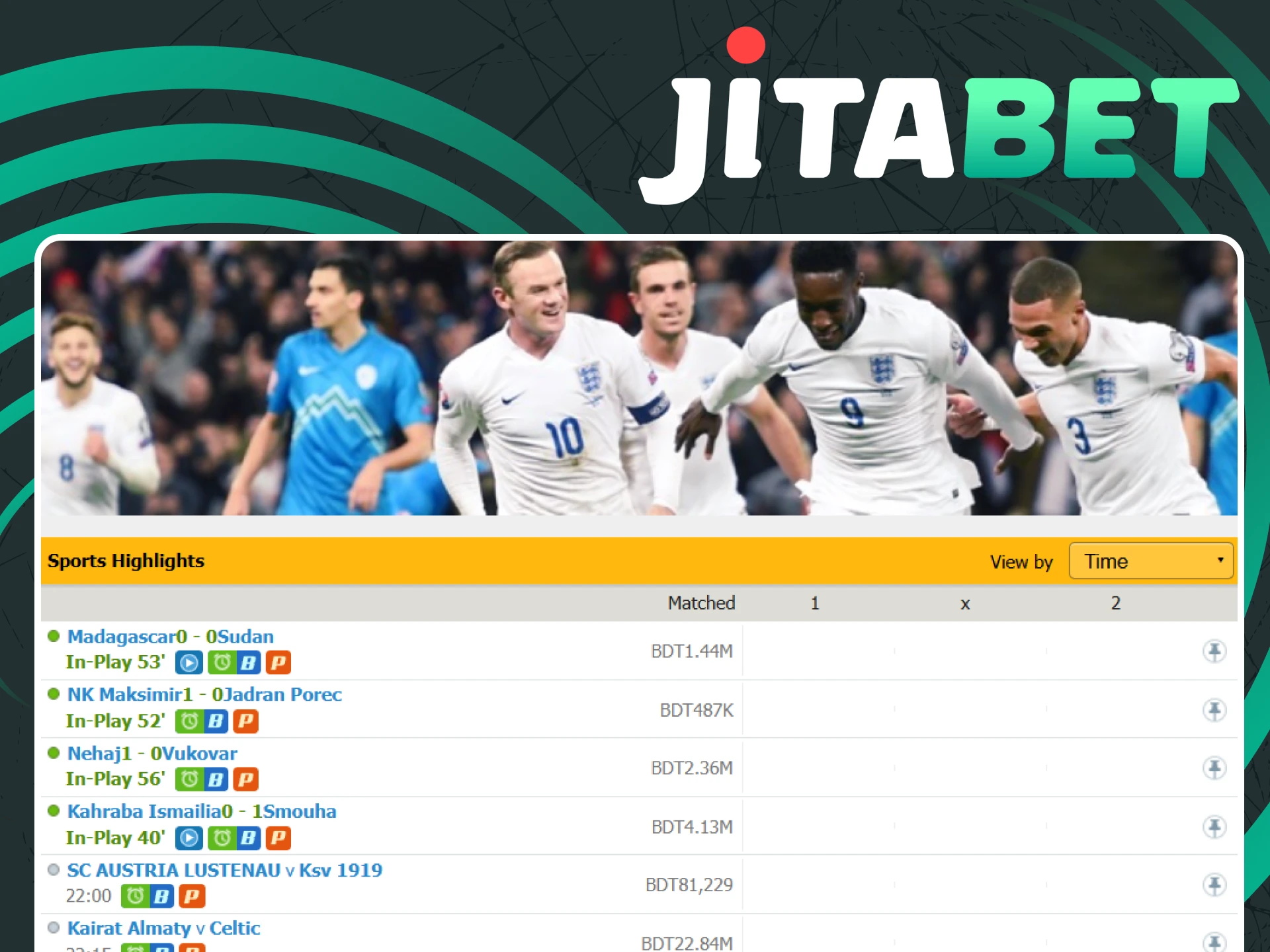 Football fans can place bets on the Jitabet website.