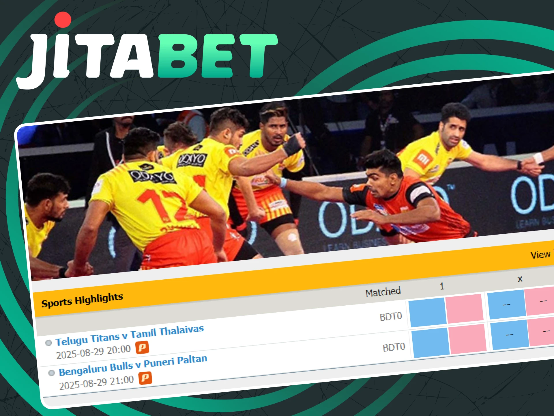 For sports betting we recommend choosing kabaddi from Jitabet.