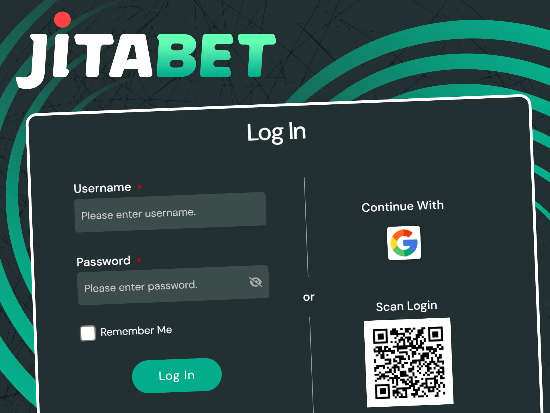 You need to log in to your personal account on the Jitabet website.
