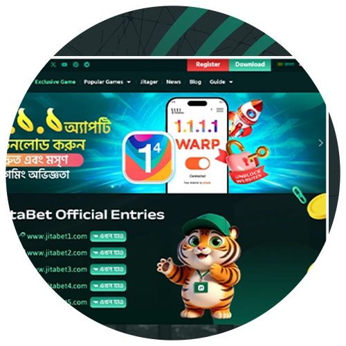 User-friendly Jitabet website design for easy navigation and fast betting.