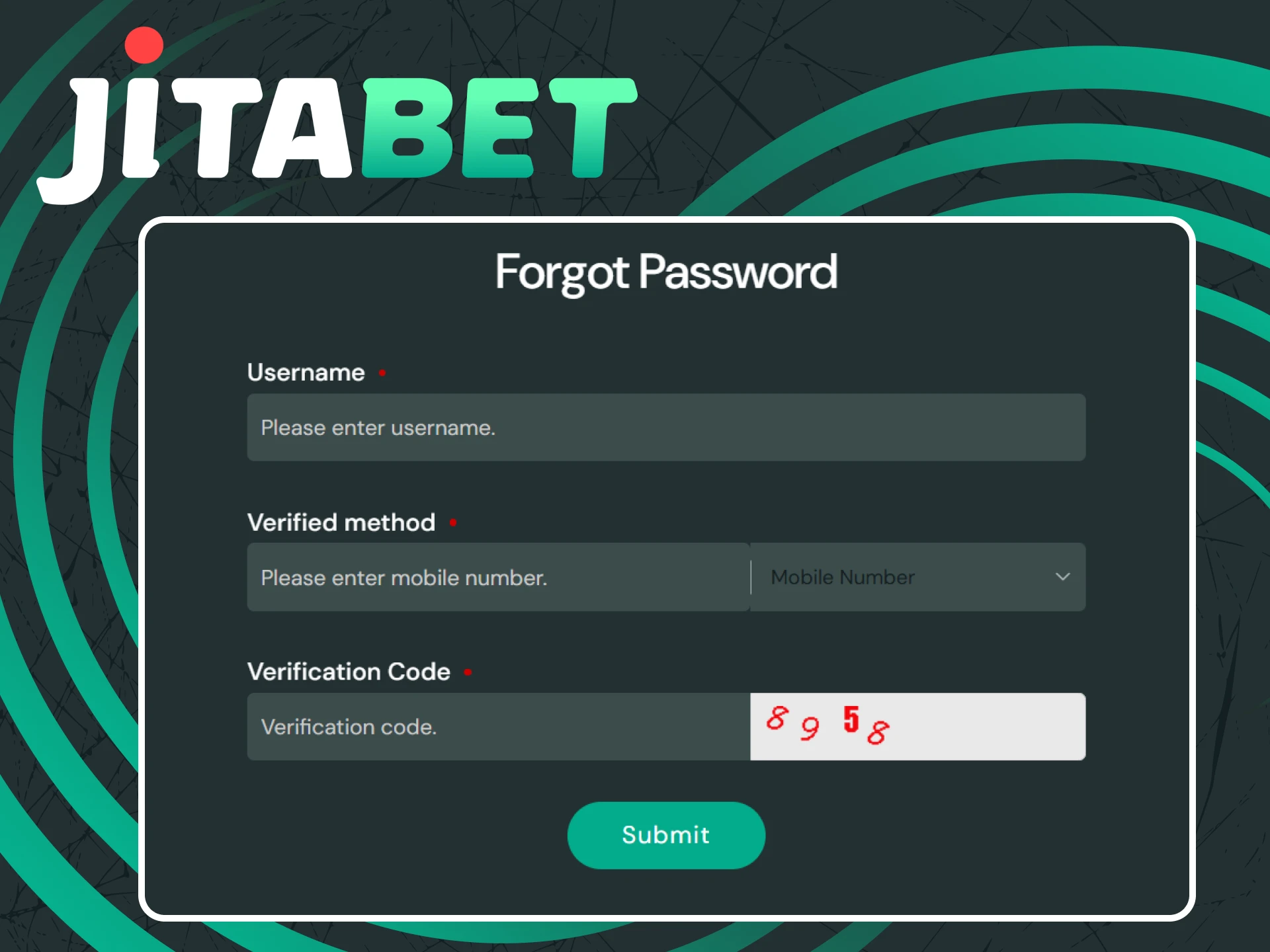 You can always restore your personal account on the Jitabet website.
